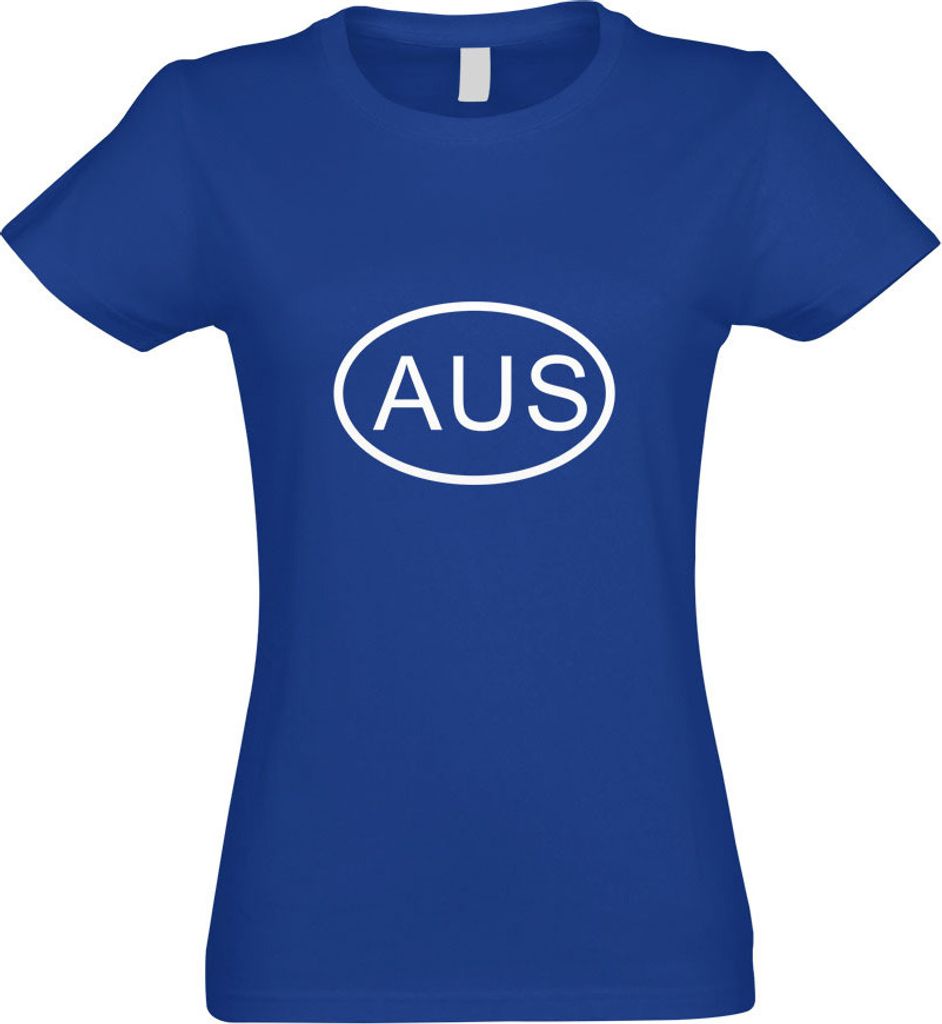 Kiwistar - T-Shirt tailliert - Damen - royal - Australien AU - mit Motiv Bedruckt - Funshirt Design - Sport - Freizeit - Damen - S