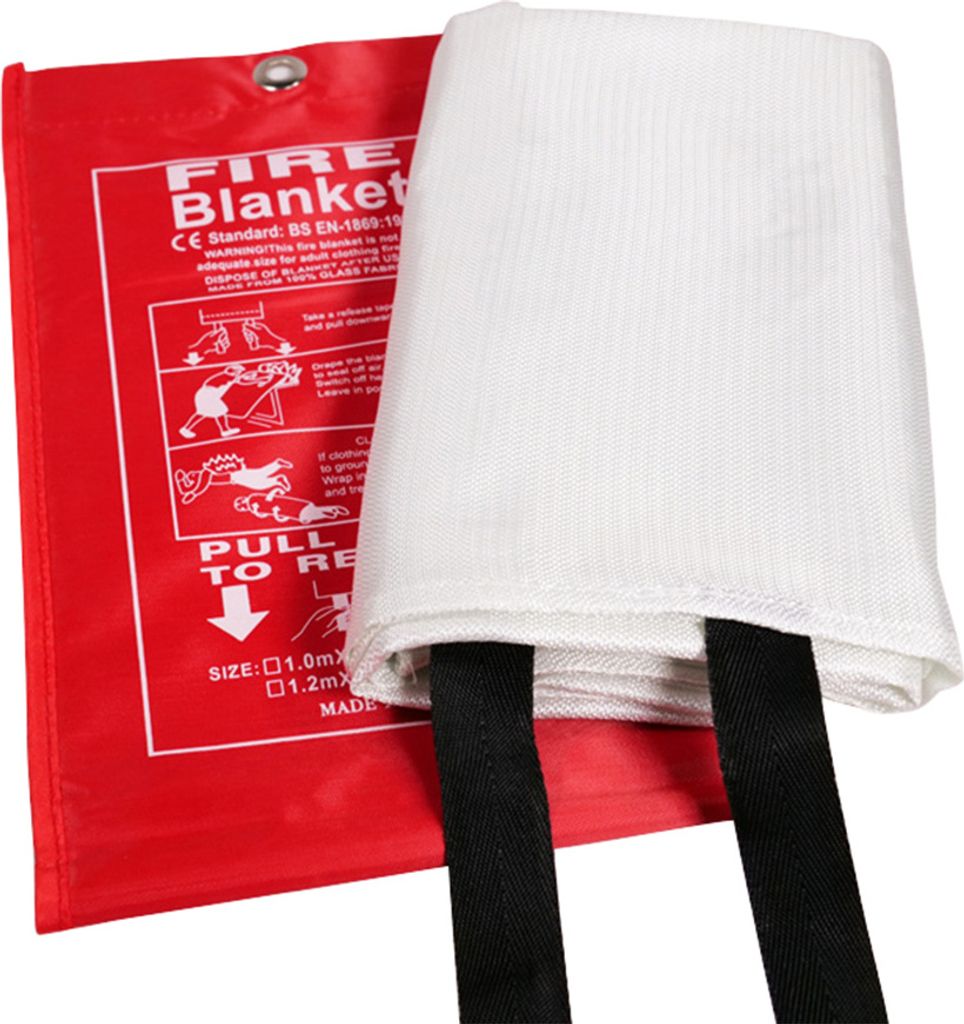 Feuerlöschdecke 100x100cm rot, Brandschutzdecke, Löschdecke