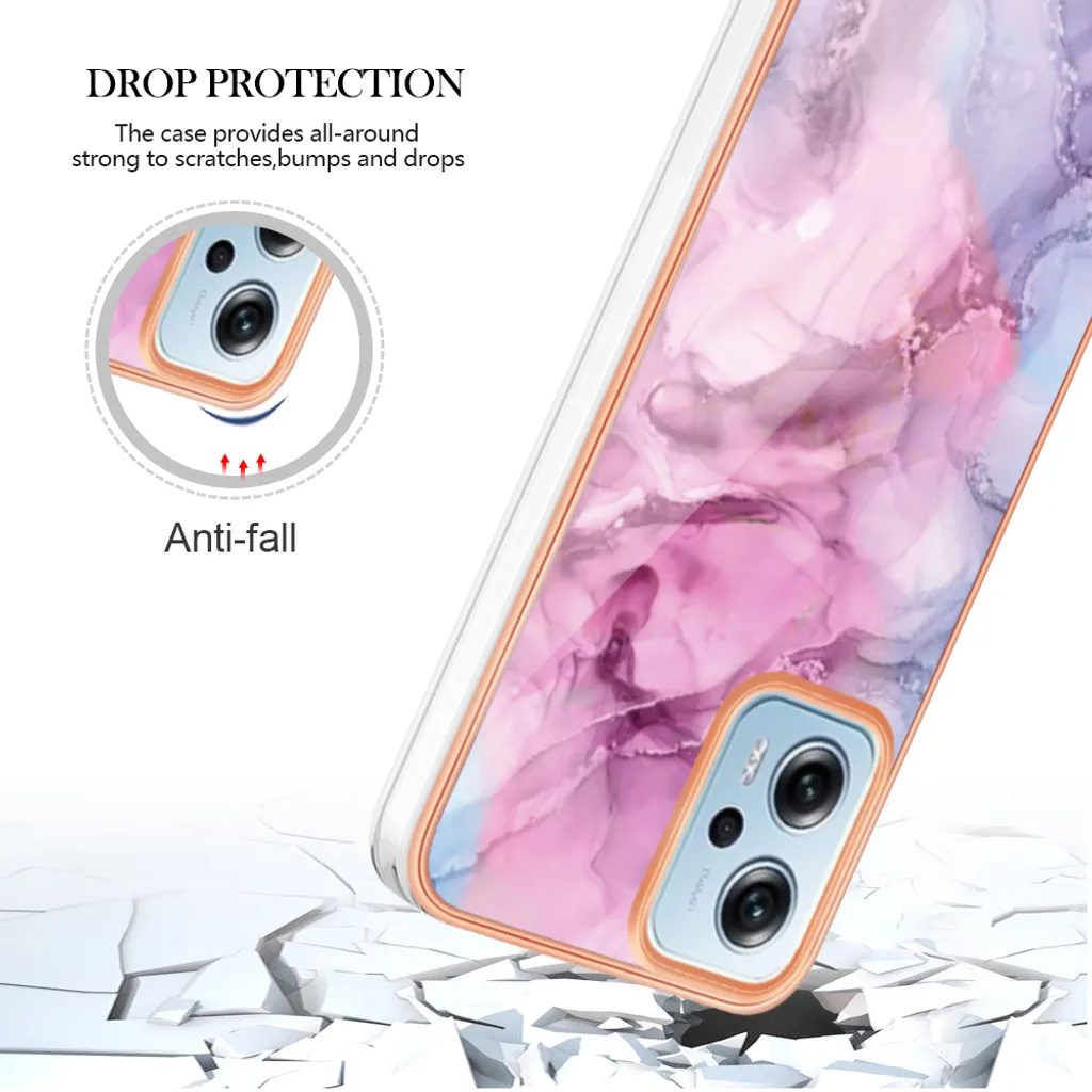 Cover Poco X4 GT 5G Rosa - Custodia Silicone TPU Antiurto con Fantasia - 5