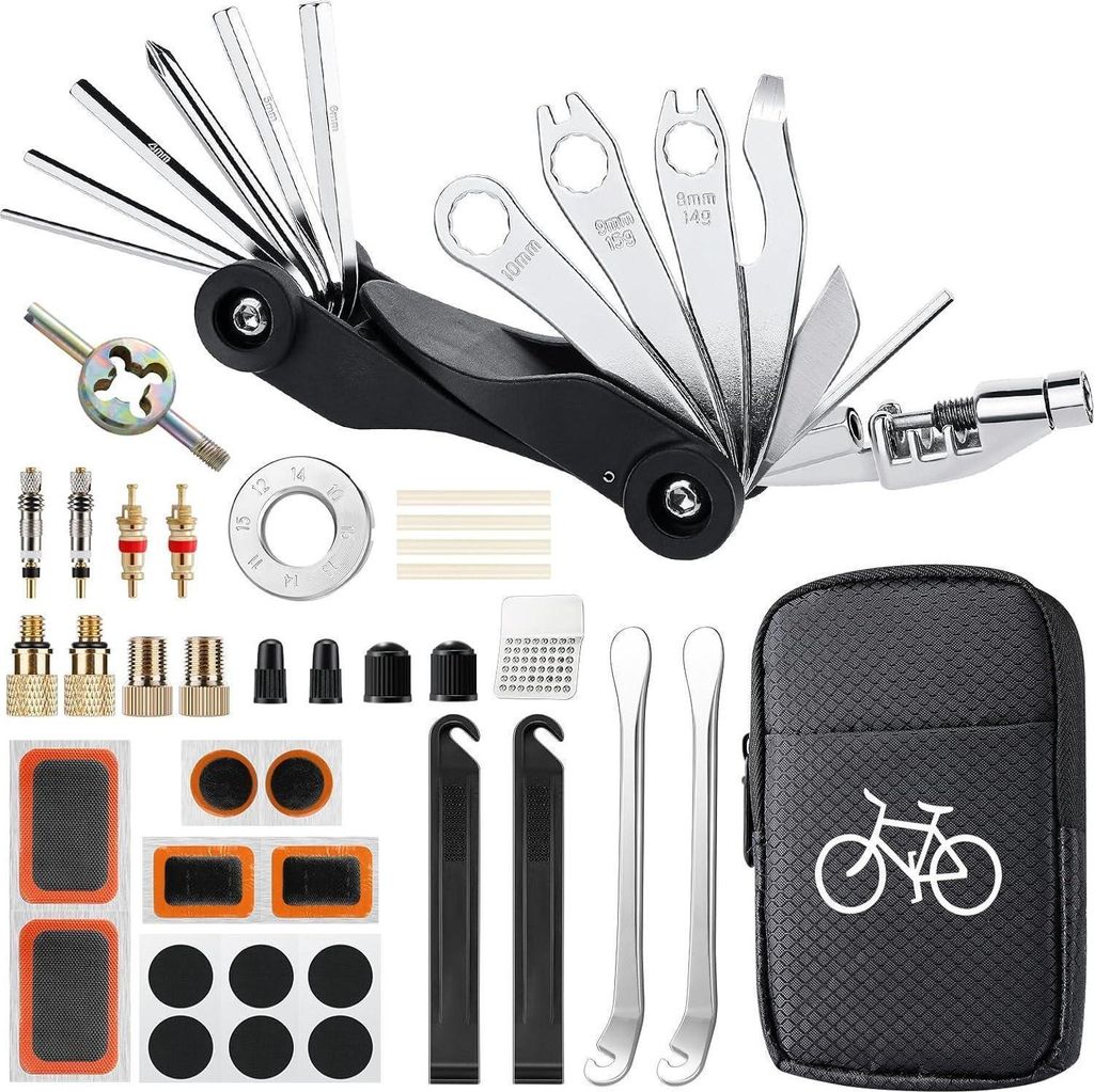Fahrrad Multitool Set 17 in 1 Satteltasche Reparatur Produktbild 