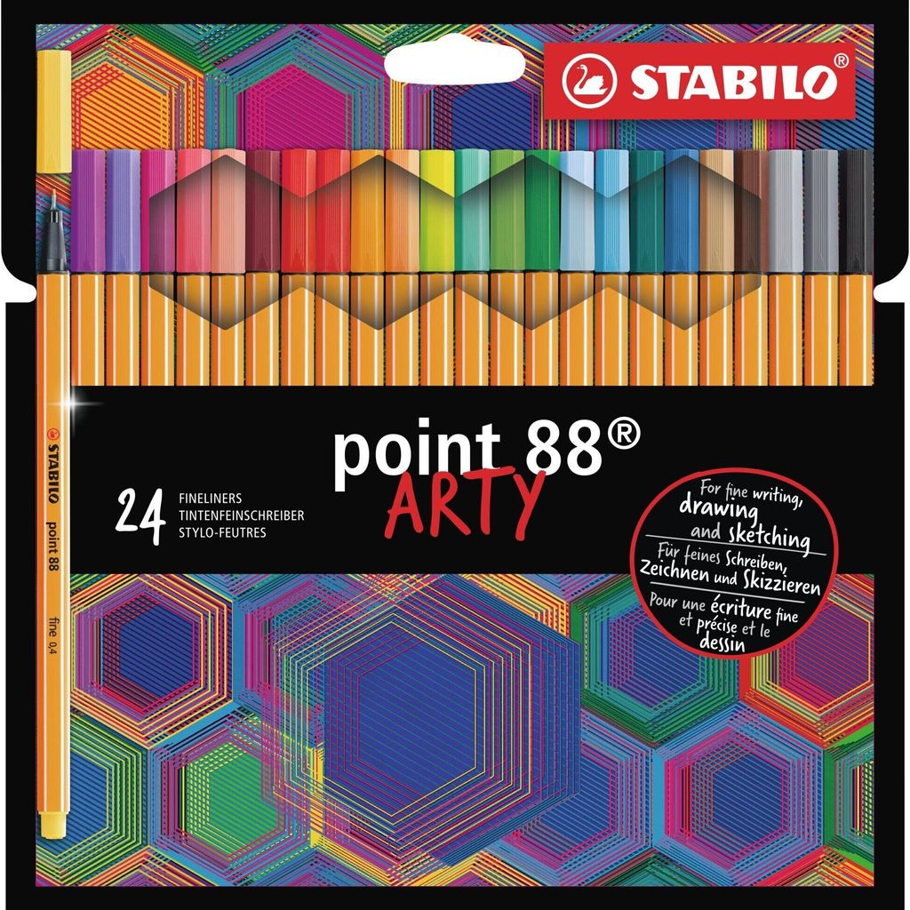 STABILO Fineliner -  point 88 - ARTY - 24er Pack - 24 Produktbild 