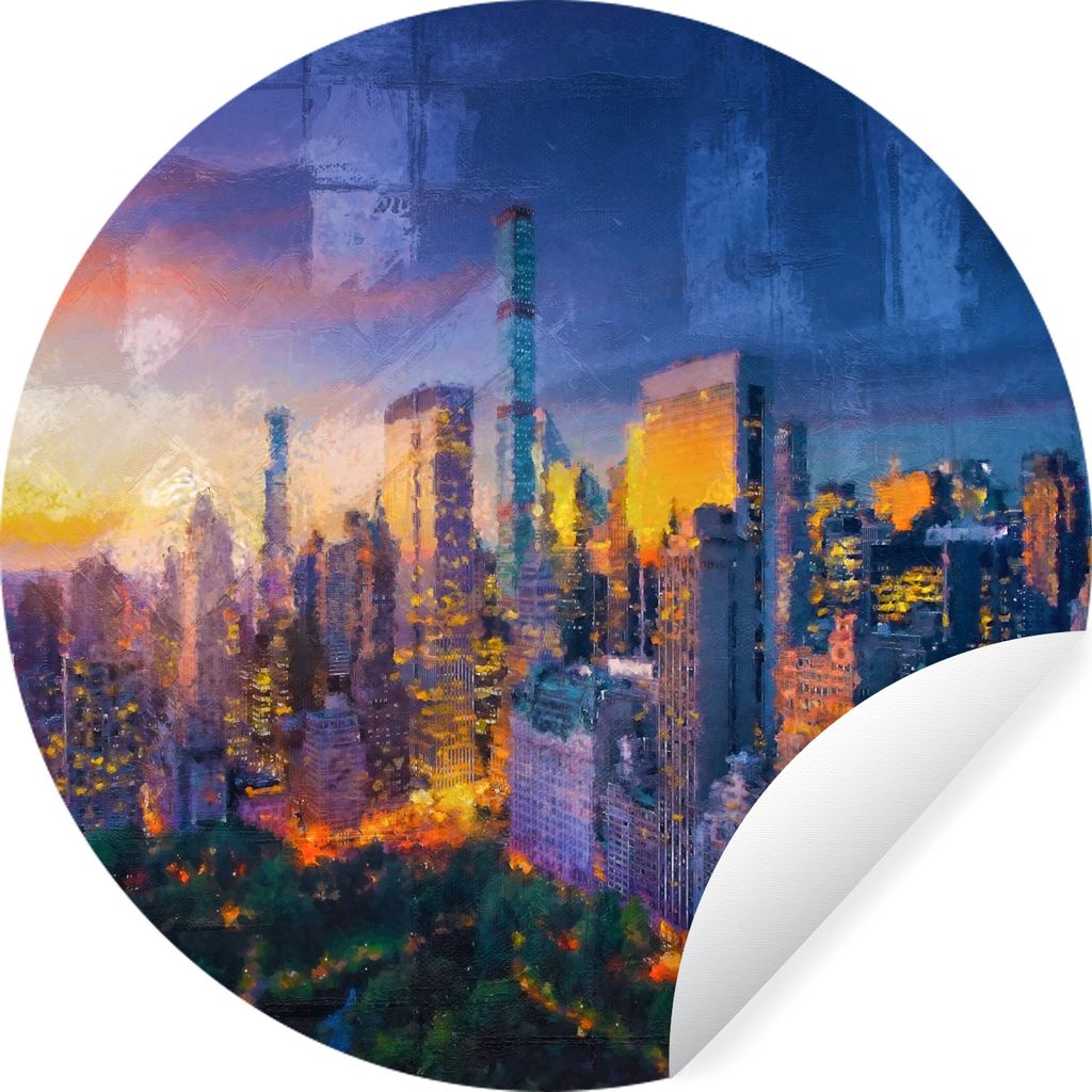 MuchoWow - Mauerkreis - Wand Bilder - Wandsticker - Wohnzimmer Dekoration - Dekoration für die Wände - Aluminium - Babyzimmer