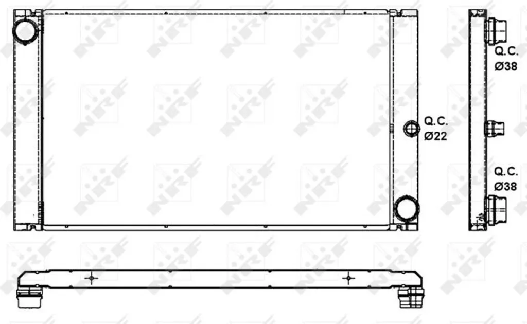 Radiateur de refroidissement moteur pour BMW E60 E61 E63 E64 - Qualité NRF