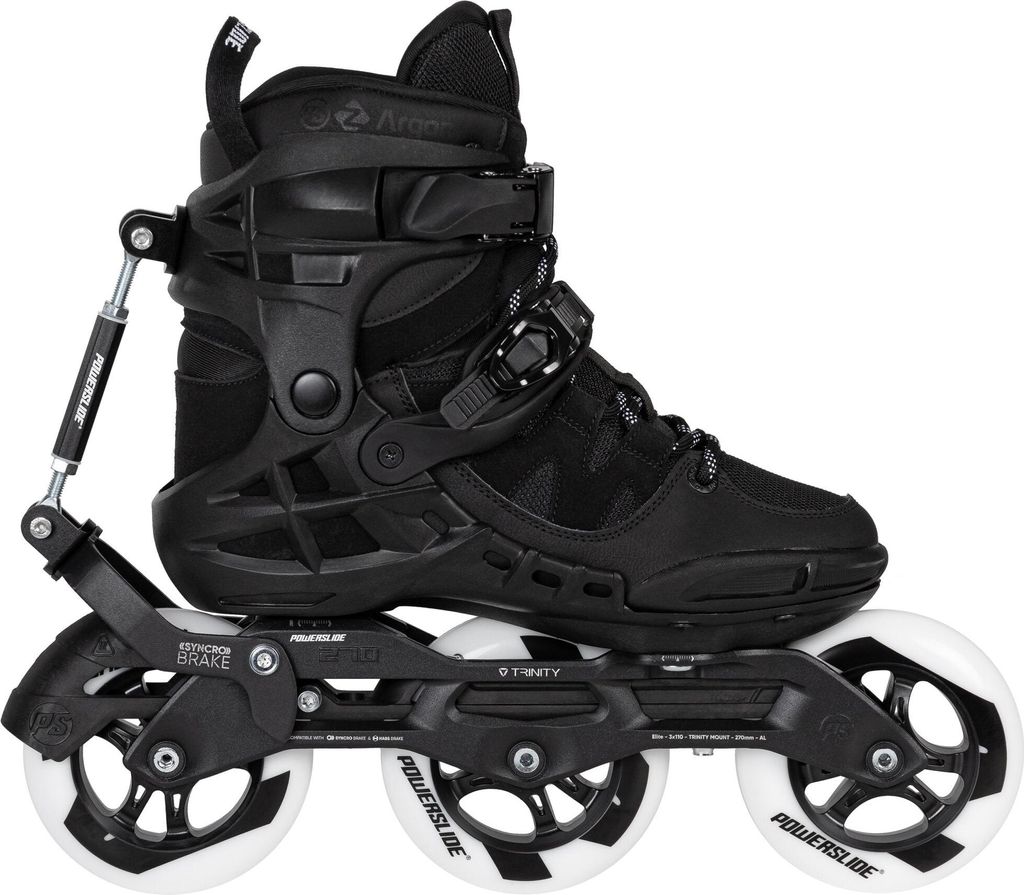 Powerslide Inline Skate Phuzion Argon Syncro Black 110, für Fitness und Marathon, für Damen und Herren