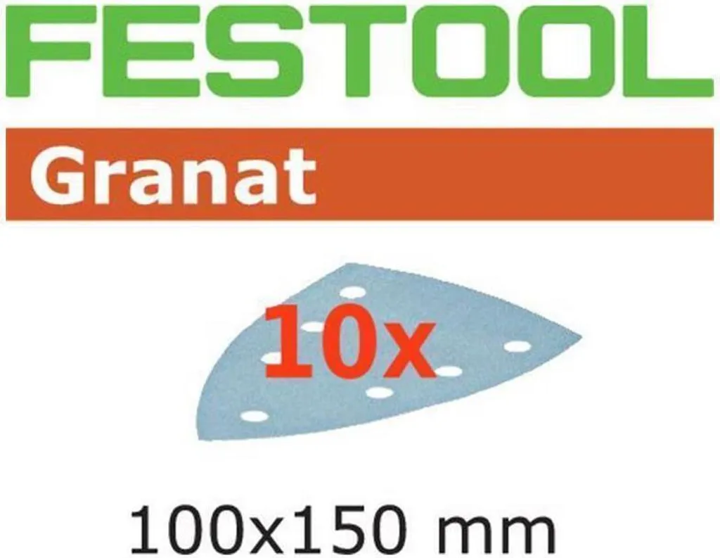 Fogli Abrasivi Festool Garnet STF 100x150 P180 7 Fori - Outlet 10pz