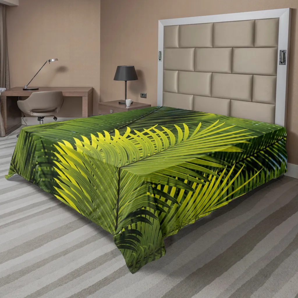 Lenzuolo Etnico ABAKUHAUS Verde Felce - Vivi l'Esperienza Tropicale