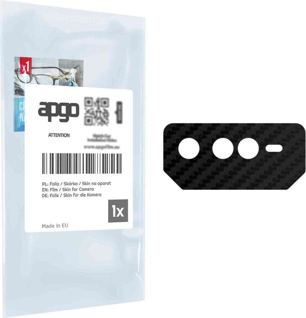 apgo Objektivschutz-Folie, Kameraschutz kompatibel mit Asus ROG Phone 6, Carbon-Imitation, Rückseite Schutzfolie für Kamera-Insel, Hinten Folie, ...