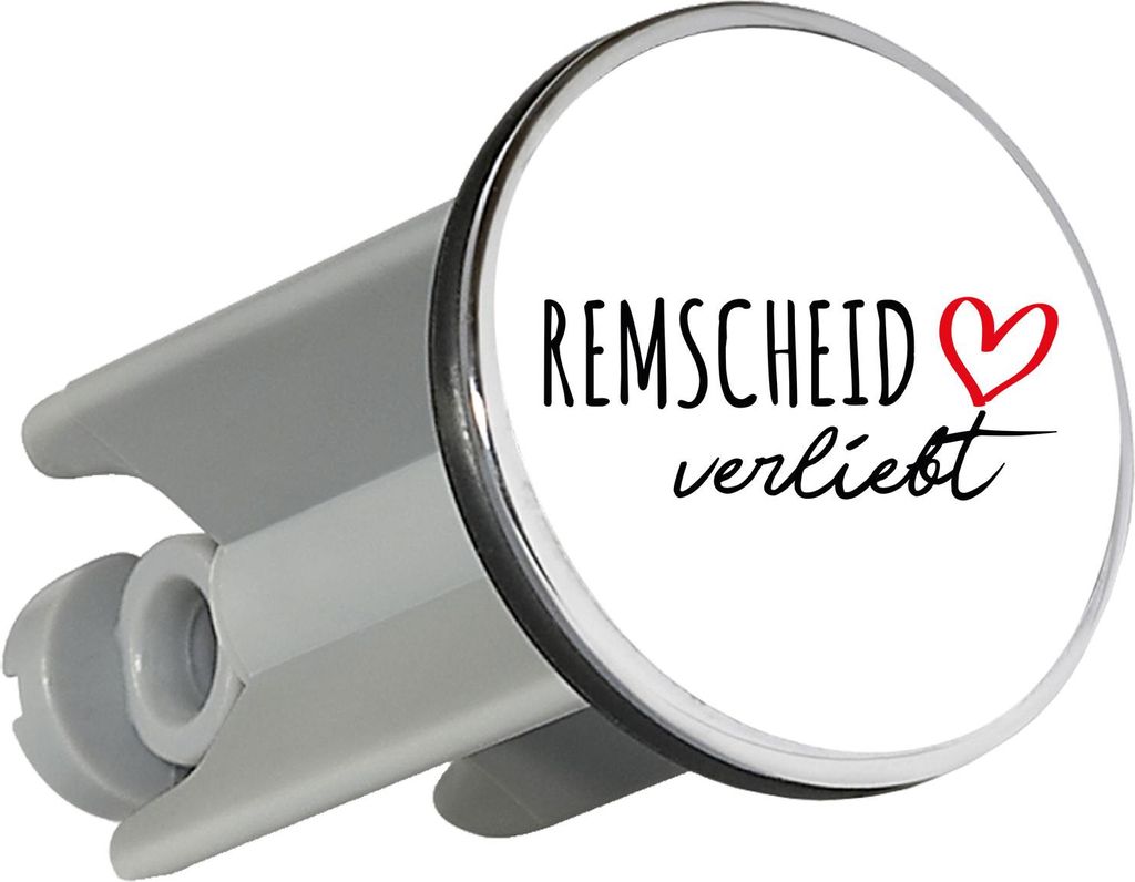 Huuraa Waschbeckenstöpsel Remscheid verliebt 4cm höhenverstellbar Abflussstopfen Geschenkidee