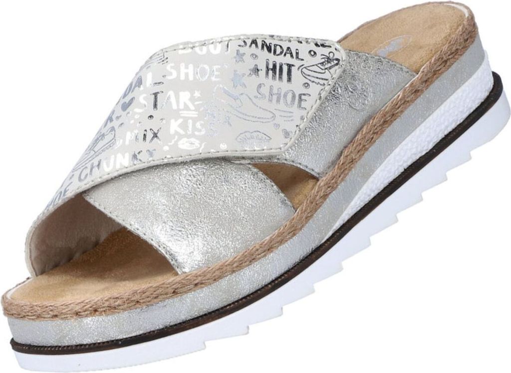 Rieker Keilpantoletten Damen 31373639323739 Silber 42 EU