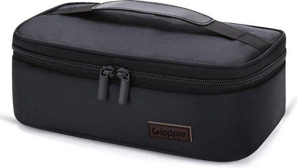 Unyqoos ️ Kühltasche Isolierte Tasche Kleine Lunchbox Leckfrei Weit Öffnend Große Kapazität Tragbar Faltbar für Arbeit Schule Schwarz