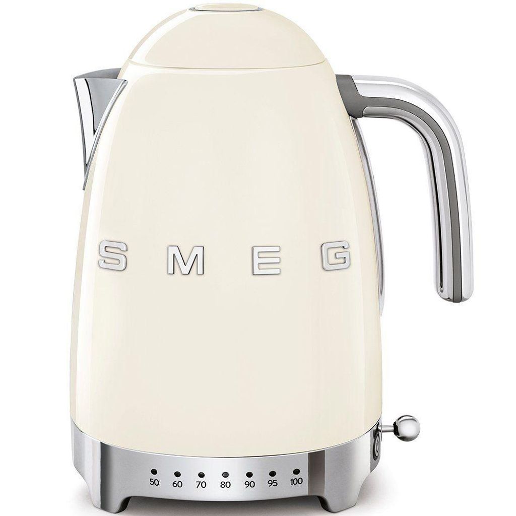 SMEG Wasserkocher mit Temperatureinstellung 50-100°C Edelstahl Kocher,2400,00 W, 360°Basis elektrischer Wasser Kocher mit Temperatureinstellung C...