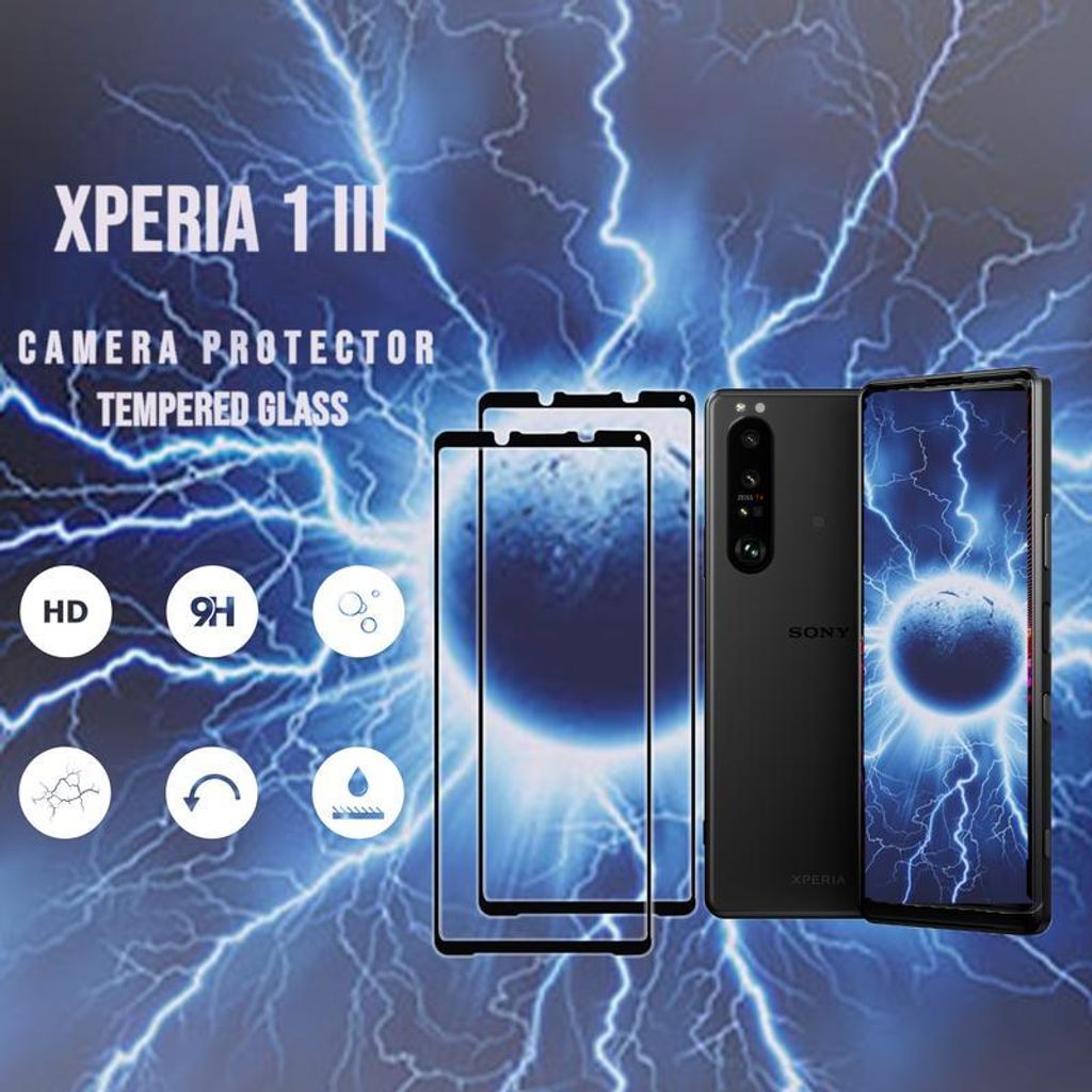 2-Pack Sony Xperia 1 III Displayschutzfolie - Gehärtetes Produktbild 