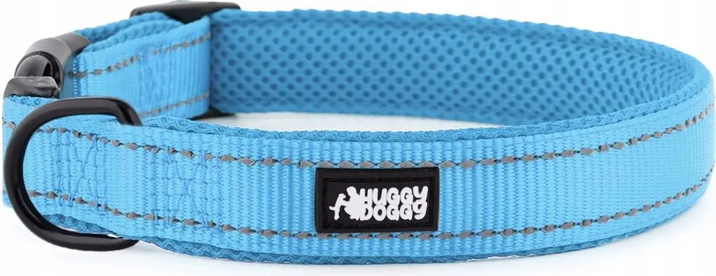 Collare HUGGY DOGGY per Bull Terrier, regolabile, fibbia riflettente, SOLID M