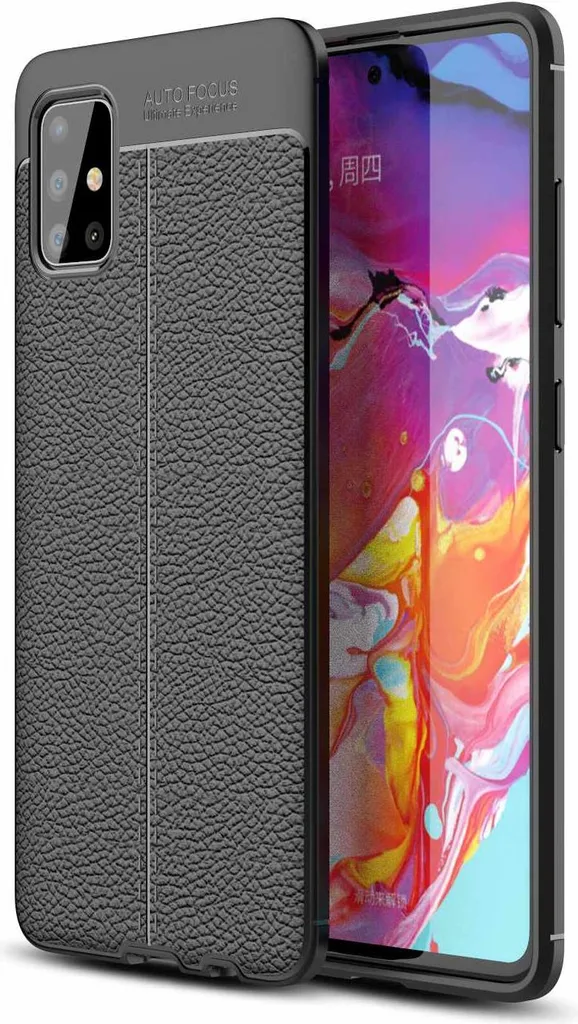 Cadorabo cover per Samsung Galaxy A51 4G / M40s cover protettiva in nero custodia del telefono cellulare custodia in TPU applicazione in Similcuoio
