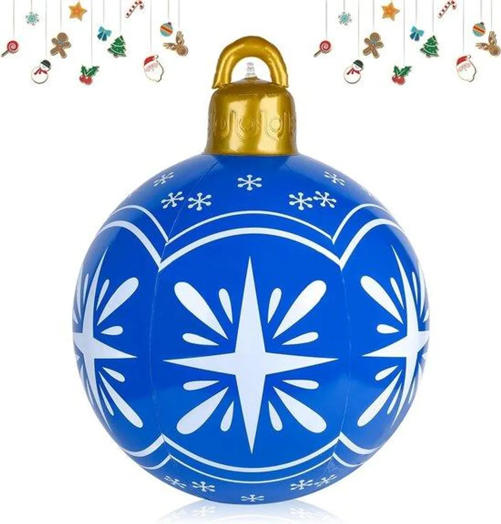 Décoration de jardin Noël : grande boule suspendue de 60 cm de diamètre