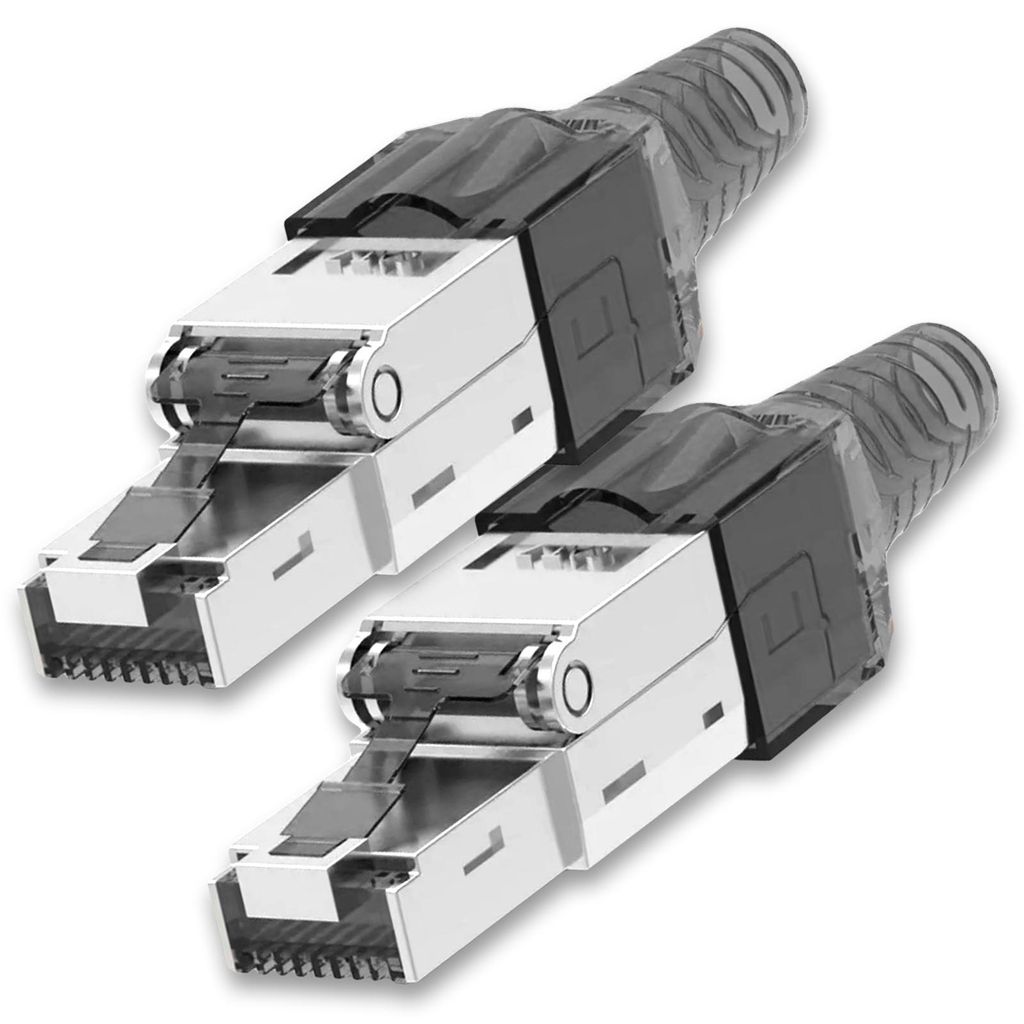 NEXMEX 2x Netzwerkstecker Cat 7 CAT7 RJ45 Stecker Produktbild 