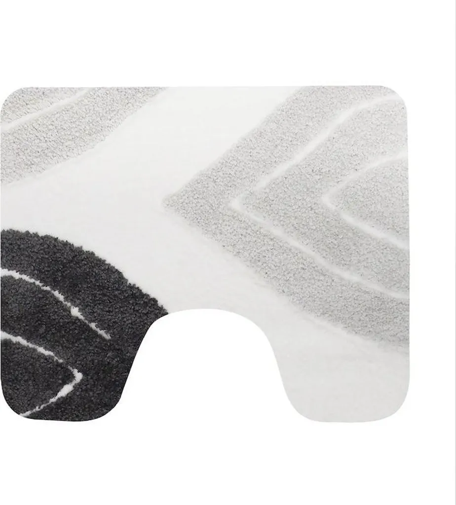 Tapis de toilette Dutch House : tapis de bain gris antidérapant 50x50 cm