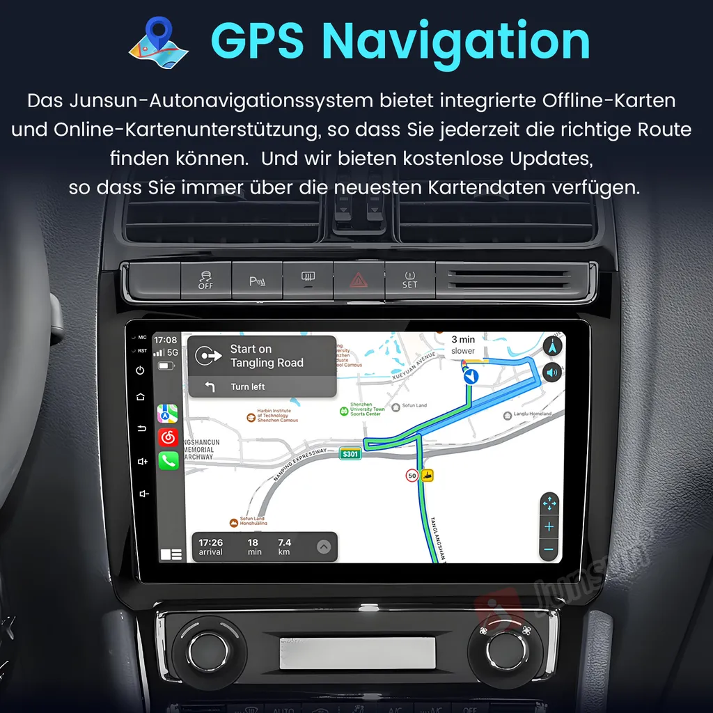 Navigatore 9" HD VW Polo 2008-2020 Android 13 Carplay Android Auto - 15