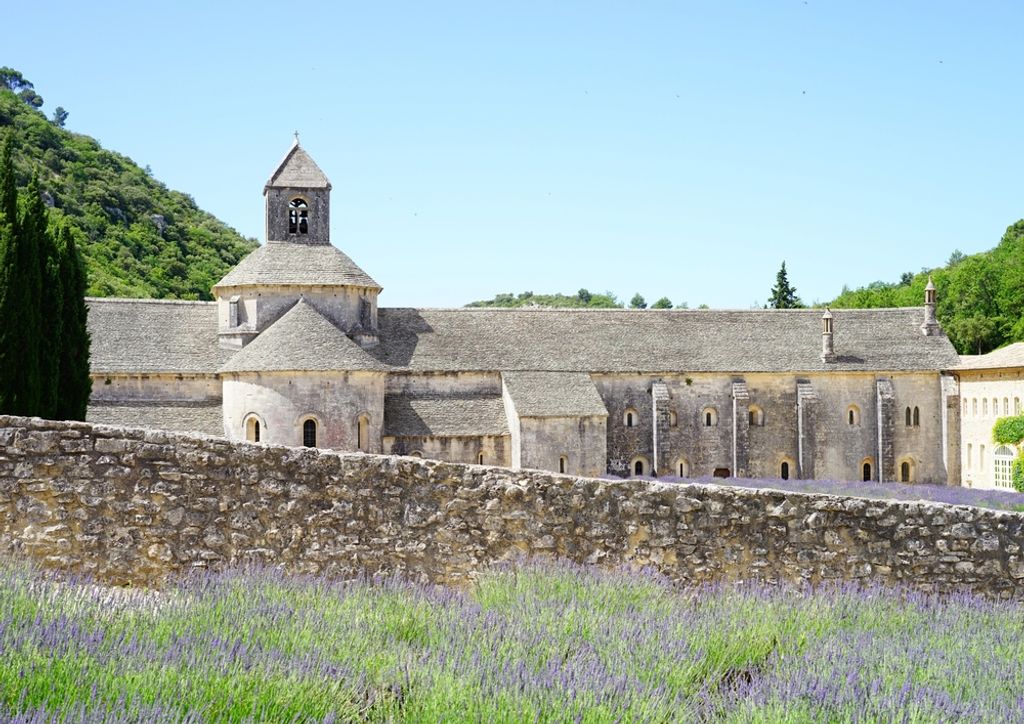 hansepuzzle 63429 - Abbaye de Sénanque Puzzle, 260 Teile, Natur, 41,0 x 28,0cm mit hochwertiger Aufbewahrung, Kartonbox & Beutel