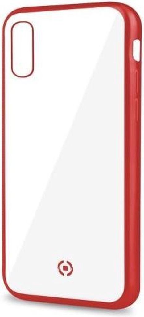 Celly Laser Matt, Cover, Apple, iPhone XS Max, 16,5 cm (6.5"), Transparent, Rot