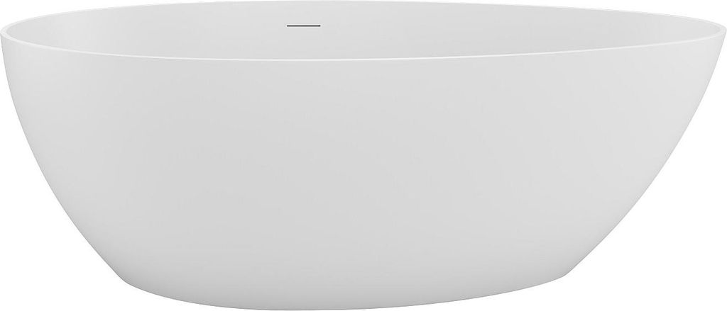 Freistehende asymmetrische Badewanne - 245 l - 160 x 82 x 58 cm - Weiß matt - Acryl - APULIA