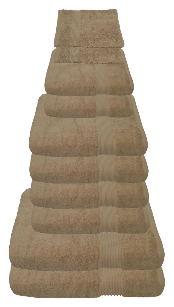 Julie Julsen Handtuch Set Pastell Beige,Set:10 tlg. 2 Bade. 4 Hand. 2 Gäste. 2 Wasch.