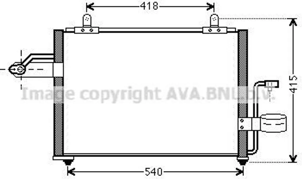 Condenseur clim PRASCO DW5084 en aluminium pour Rezzo OE 96409666