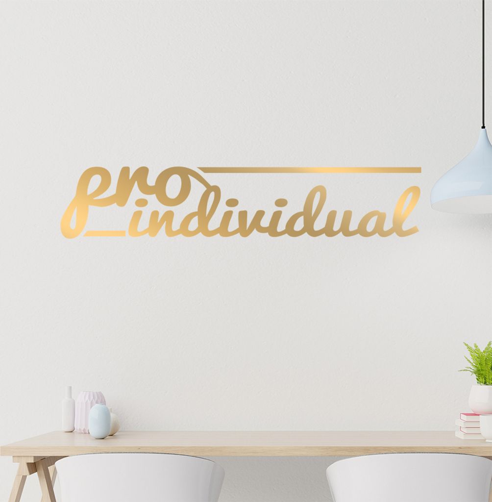 pro individual Wandtattoo in 6 Größen - Wandaufkleber Wall Sticker - Dekoration, Küche, Wohnzimmer, Schlafzimmer, Badezimmer