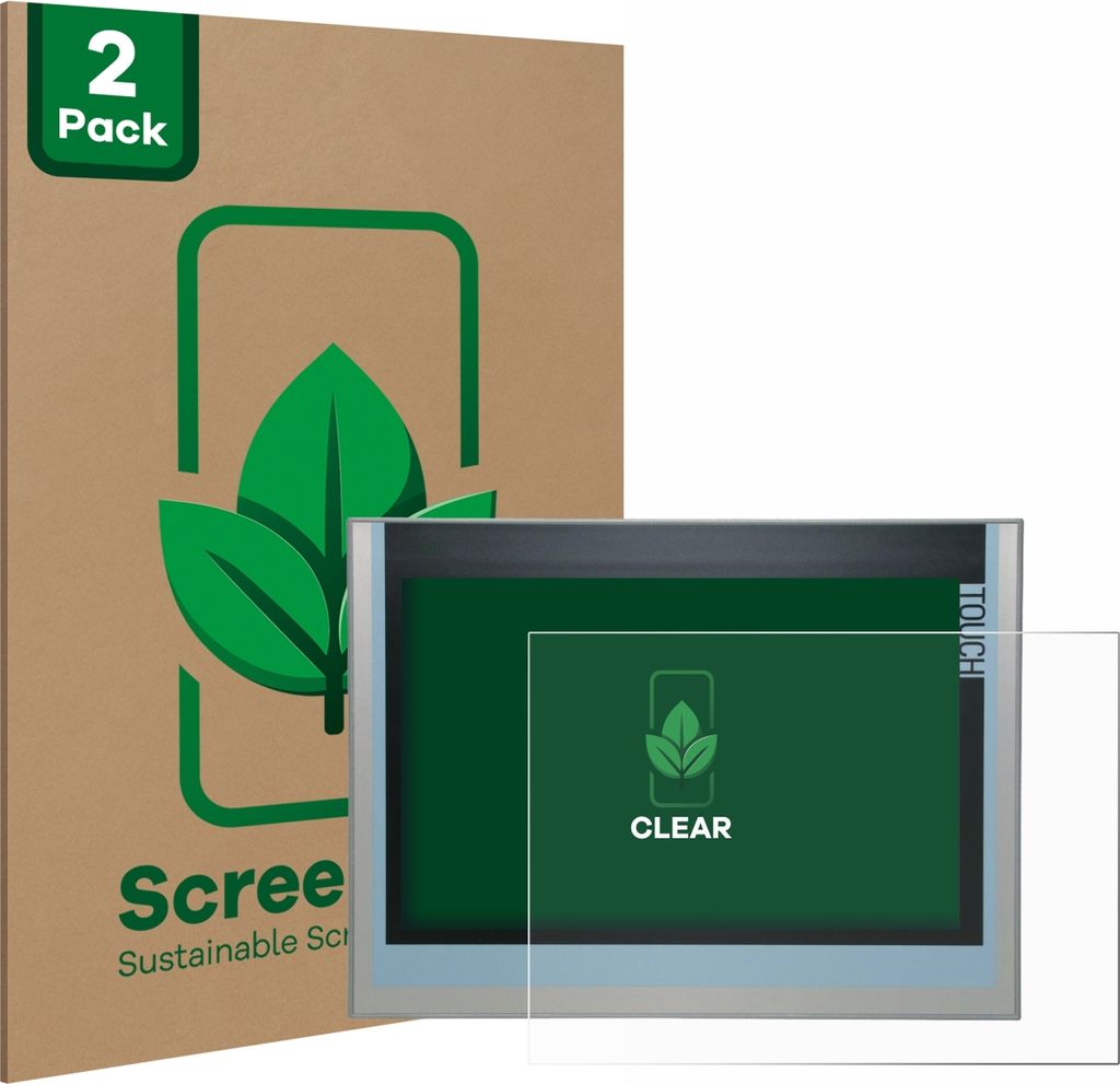 2x ScreenLeaf Schutzfolie für Siemens KTP700 Basic 2nd Generation Simatic HMI 6AV2124-6GJ00-0AX0 nachhaltiger Displayschutz Display Schutz Folie K...