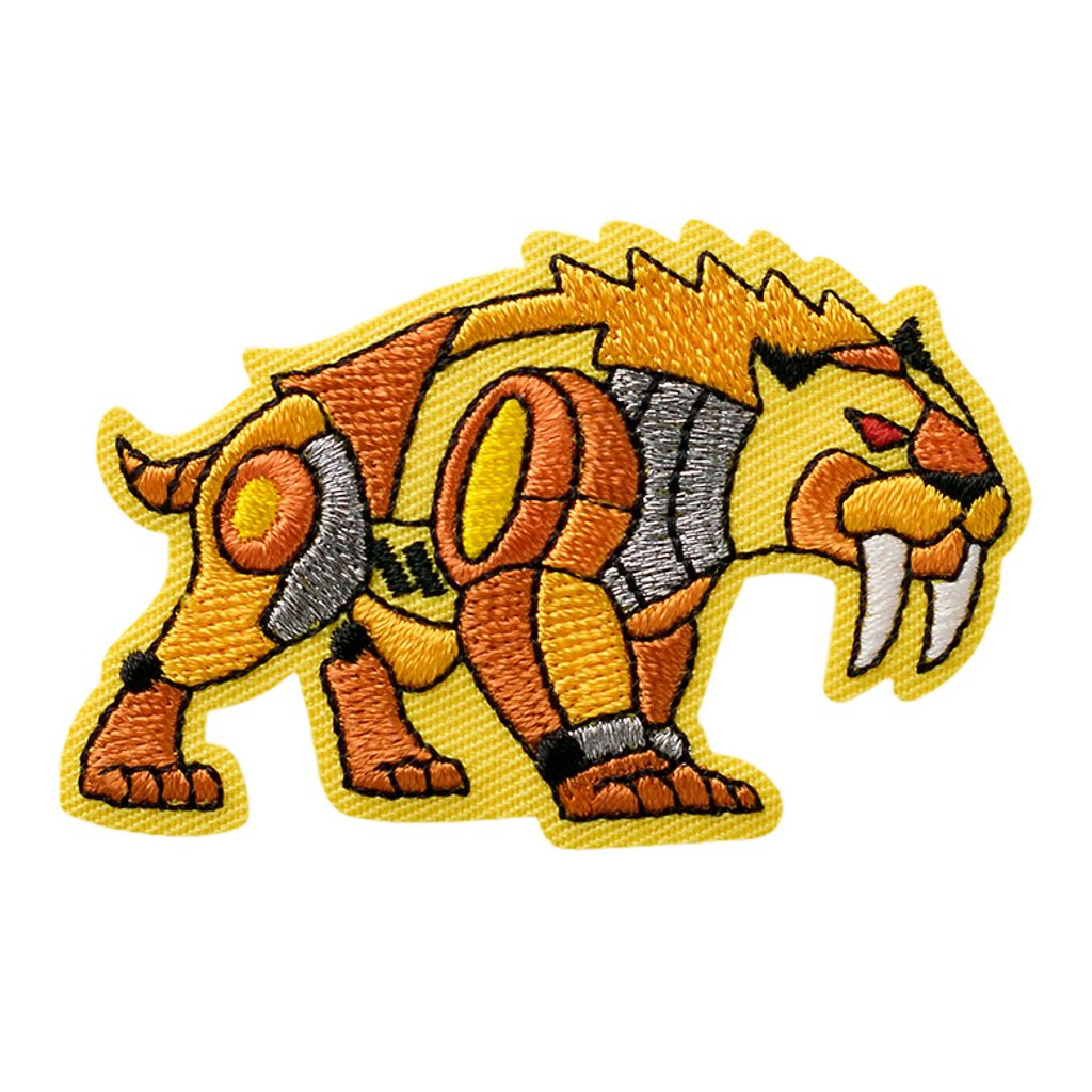 Mono Quick 10383 Säbelzahntiger Roboter Bügelbild, Patch, Produktbild 