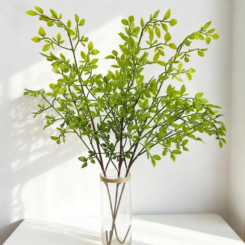 Branches de ficus artificielles 90 cm vertes pour grands vases de salon