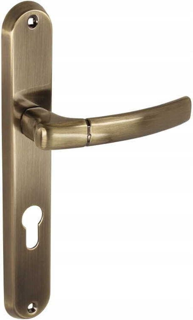 Innentürgriff, Langschild, für Einsatz, Altmessing