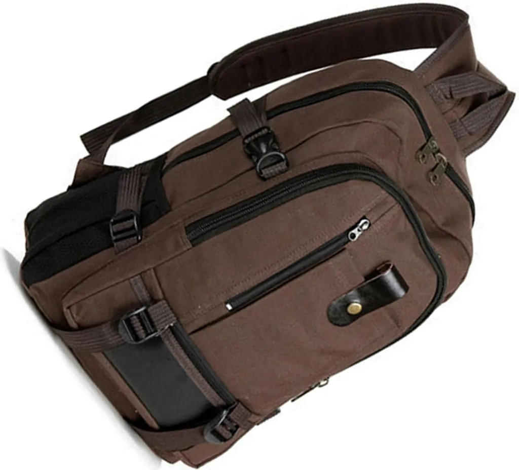 Sac à dos grande capacité en toile - Rangement optimisé multifonction - 4