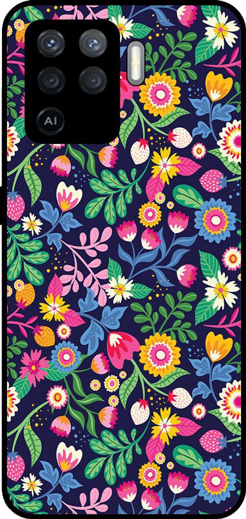 Smartphonica Phone Case Geeignet für Oppo A94 4G / Reno5 Lite mit Blumendruck - TPU zurück Abdeckung Fall Blumendesign