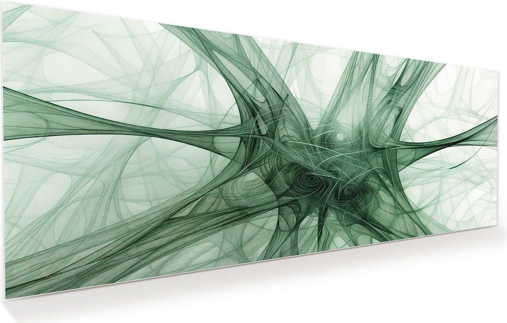 Glasbild 125x50cm in XXL für Wohnzimmer, Schlafzimmer Motiv Abstrakte Strukturen