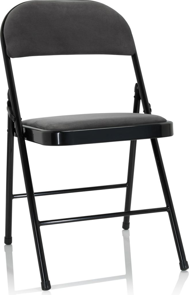 hjh OFFICE Klappstuhl TUDELA I Stoff Beistellstuhl Gästestuhl Stuhl klappbar bis 130 kg belastbar