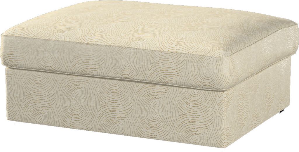 Dekoria Bezug für Kivik Hocker, beige-golden, Bezug für Hocker Kivik