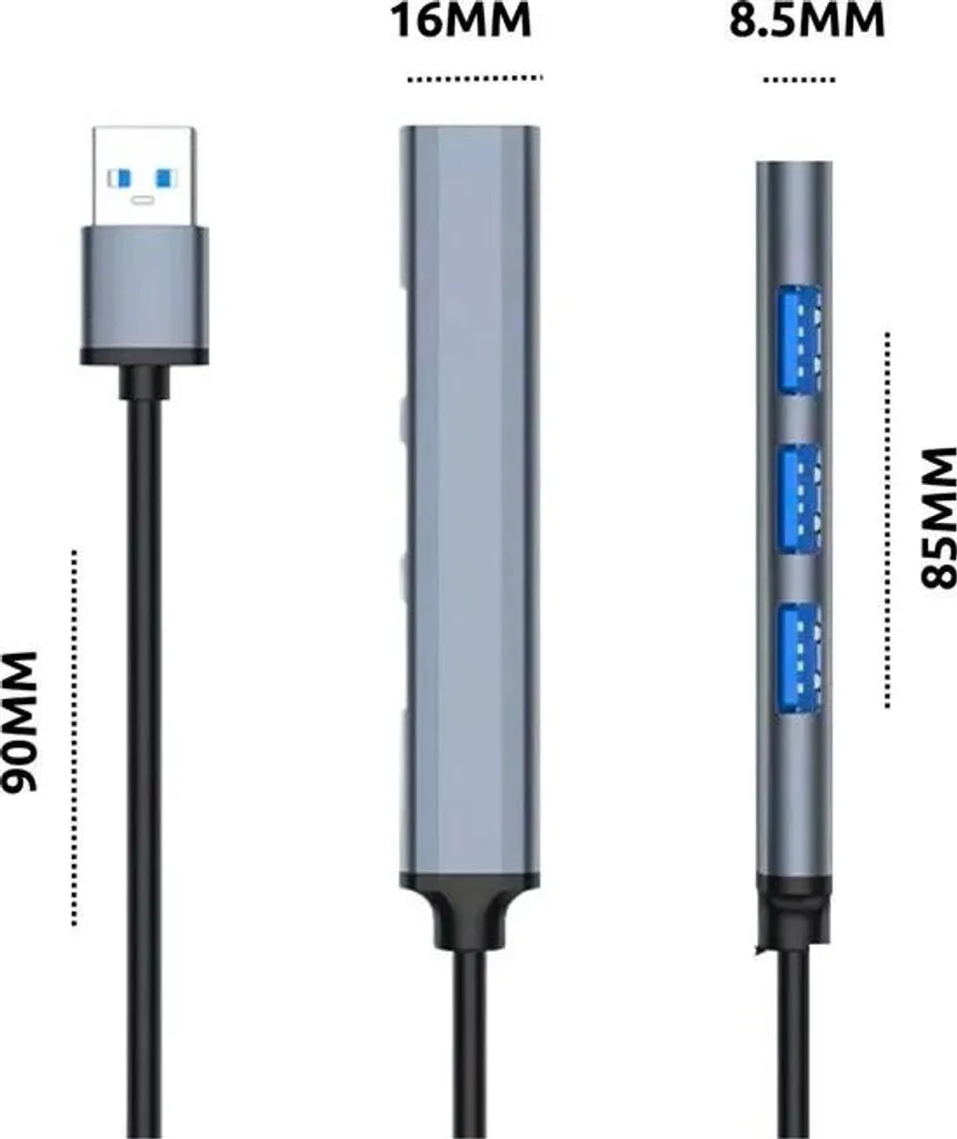 Adaptateur Multiport USB pour PC Portable - Connectez 4 Appareils USB - 4
