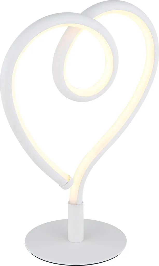 Lampada LED da Tavolo 23,5 cm Cuore Bianco Opaco - Efficienza Energetica