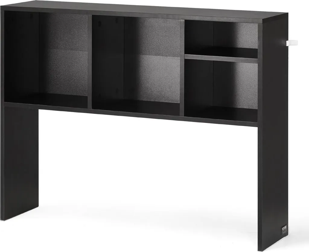 Support de rangement bureau noir 1 niveau en acier avec design stable
