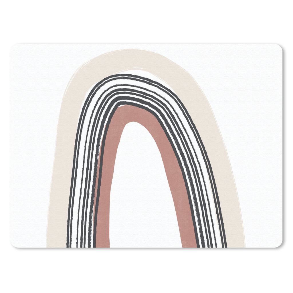 MuchoWow Mauspad Mousepad Regenbogen - Pastell - Design 40x30 cm - Mousepads - Maus Mat - Pad - Mausunterlage - Anti Rutsch