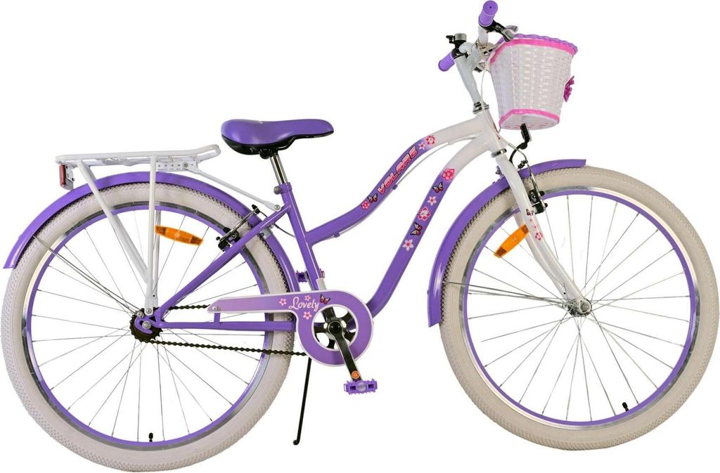 Volare Lovely Kinderfahrrad - Mädchen - 26 Zoll - Lila - Zwei Handbremsen