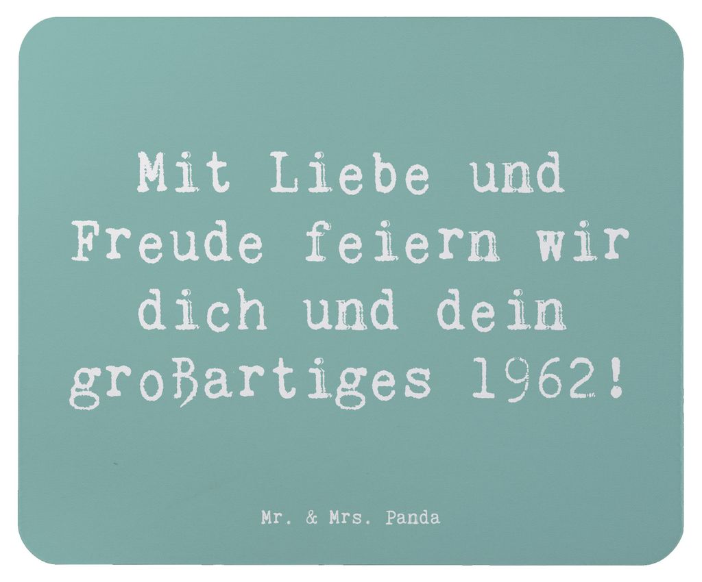 Mr. & Mrs. Panda Mauspad Spruch 1962 Geburtstag - Produktbild 