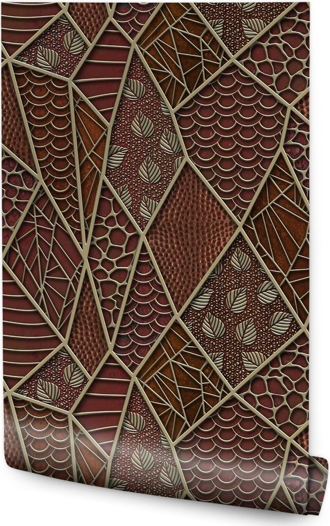 10m VLIES TAPETE Rolle Metall Bronze Mosaik Retro Art Stil 6462