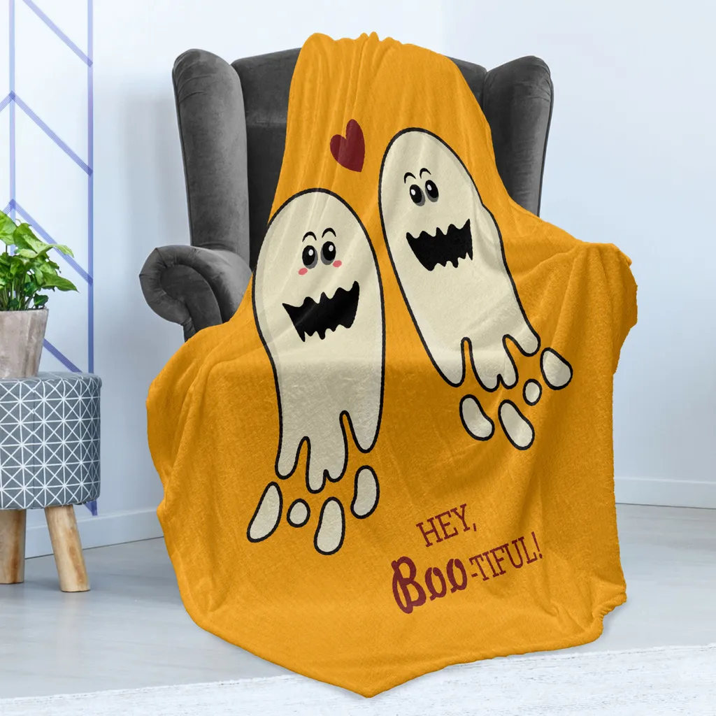 Highdi Coperta In Pile Microfibra 3D Halloween Zucca – Morbida E Calda Per Divano E Letto (90x120cm, Zucca Carina)