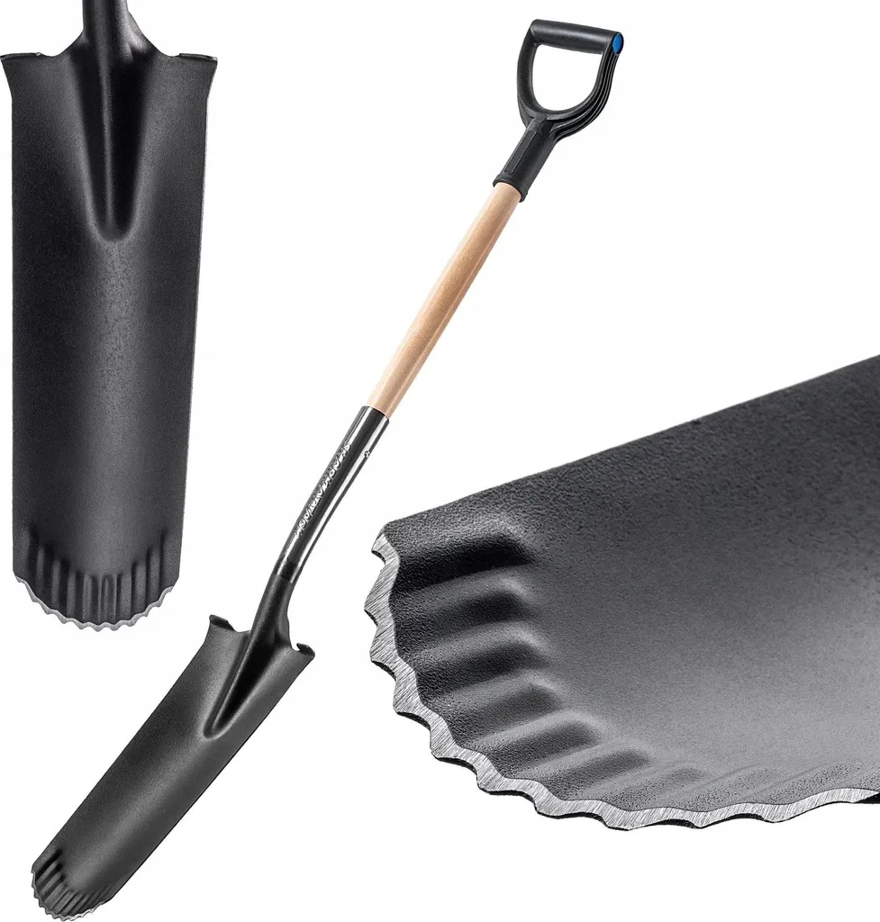 Bêche de drainage à lame étroite 124 cm avec manche long renforcé