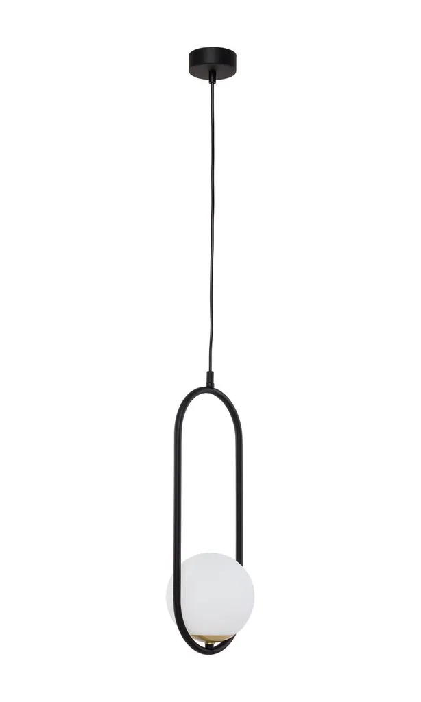 Suspension IGON Noir et Blanc 1xE14 Jupiter en Métal 125x16x16 cm
