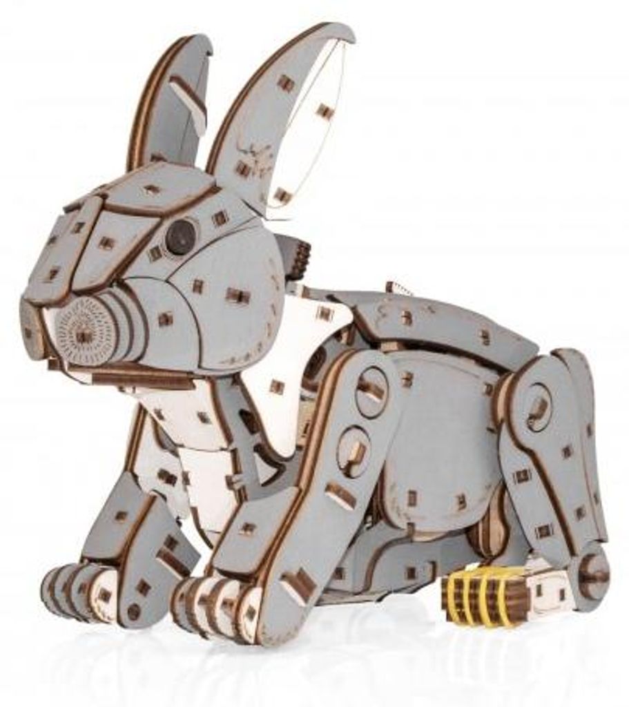 3D-Puzzle, grauer Hase, EWA, Holz, 288 Teile