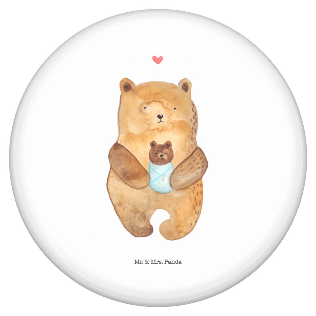 Mr. & Mrs. Panda Pin Bär Baby - Weiß - Geschenk, Badge, Anstecker, Button, Geburtstag, Plakette, Mutter, Teddy, Neffe, Nichte