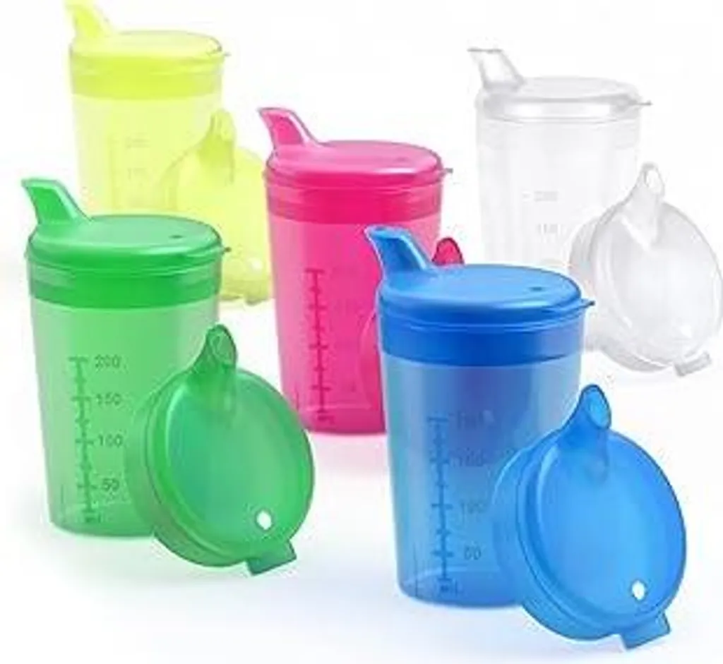 Stock 5 Ausili Bere Adulti | Tazza Beccuccio 250ml + 10 Coperchi